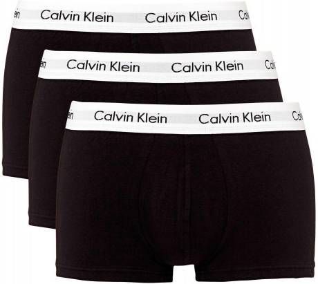 Calvin Klein Set van 3 boxershorts met lage taille van stretchkatoen Zwart online kopen