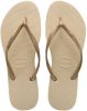 Havaianas s Girls' Slim Flip Flops Sand Grey/Light Golden UK 2.5 3 Kids online kopen